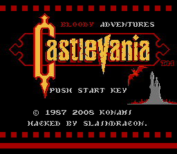 Castlevania - Bloody Adventures Title Screen
